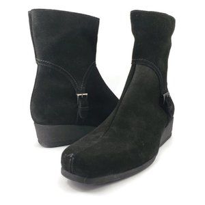 La CANADIENNE Black Shearling Suede Handmade Boots